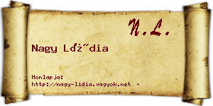 Nagy Lídia névjegykártya